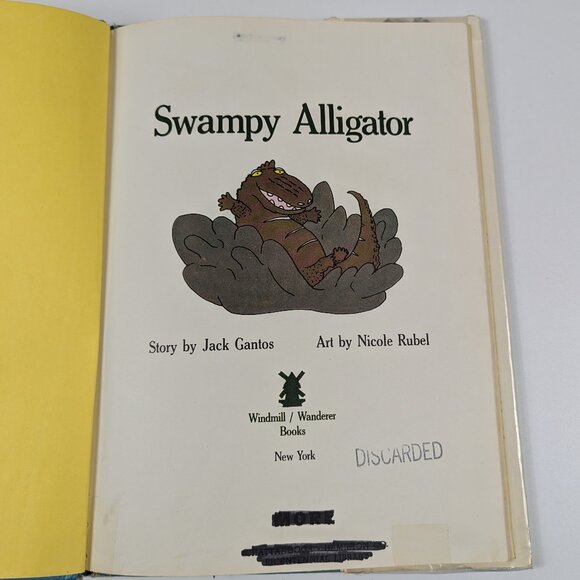 Swampy Alligator Hardcover 1st Edition 1980 Ex-Library Book - Picture 9 of 14
